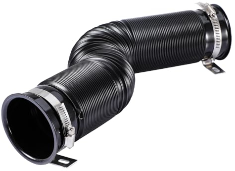 CarBole 76mm Tuyau d'admission d'air avec Pince de Montage,Modifié Prise D'air Tuyau Flexible Pour Voiture,Conduit d'admission d'air,Tuyau Rétractable Jusqu'à 1m