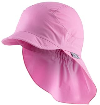 Sterntaler Schirmmütze Nacken Basic - Mädchen Baby- und Kinder Mütze mit Nackenschutz, Ohrenklappen und Bindeband - UV-Schutz 50+ Hut aus Popeline (Bio) - Sommer Kopfbedeckung - perlrosa, Größe 39