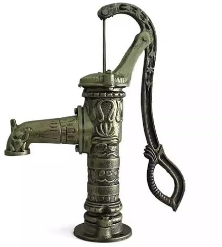 Bomba de Agua Manual Grifo de Bomba de Agua Antiguo para Decoración de Fuente, Bomba de Pozo Manual para Estanque para Jardín al Aire Libre, Bomba de Agua de Transferencia Manual de Fácil Instalación(