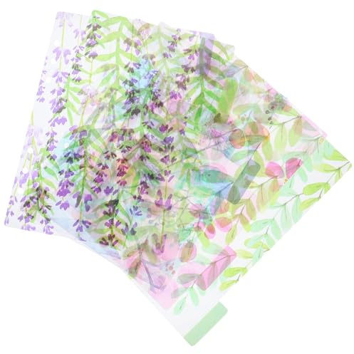 Toyvian Séparateurs D'index en Plastique Pp Vert pour Journal A5, 6 Feuilles, Fonction Référence Rapide et Gain de Temps, Intercalaires Créatifs et Délicats pour Classeurs