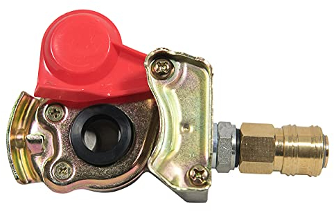 Kupplungskopf mit Druckluftanschluss für LKW Traktor Druckluftbremse oder Druckluft in der Werkstatt zum befüllen von Druckluft Bremsanlagen, Reifen oder direkte Entnahme für Druckluftwerkzeuge