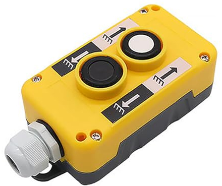 Kran Hängeschalter Steuerkasten, COP 2B Kran Hebezeug Hängeschalter Steuerung, Hebezeug Steuerung aus Kunststoff, Hebezeug Druckknopfschalter (2 Tasten Steuerkasten)