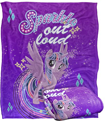 My Little Pony Sparkle Silky Touch Super Soft Throw Blanket 152 X 127 cm, White