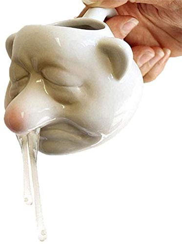 BEIJIALY Separatore di Albume D'uovo in Ceramica, Separatore di Albume D'uovo Divertente Separatore di Uova Naso Separatore di Uova a Forma di Nano Colino per Uova per Cucinare Cottura(BIANCO)