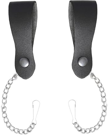 BELGLY Cinturón de cuero Sporran con cadena de metal/gancho – Tirantes de cadena – Gancho de suspensión duradero escocesa, Tirantes de cadena, Taille unique