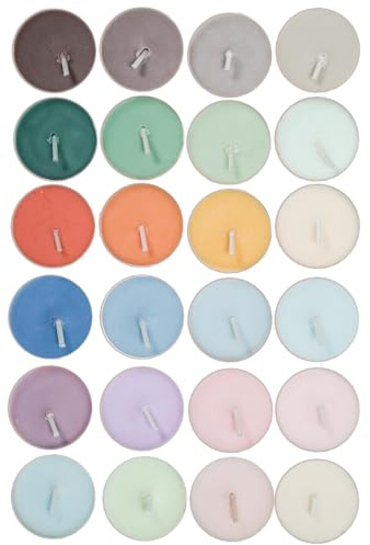 24 Colors Colored Scented Tealight Candles,Soy Wax Candles with Essential Oils,Home Decor and Aromatherapy Perfect for Holiday,Wedding,Spa