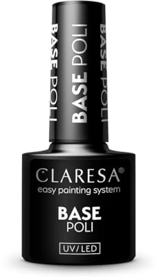 Claresa Poli Base 5 ml – UV/LED Aufbau- und Basisgel mit Acrylpulver | Säurefreie Formel | Für Nagelverlängerung & Verstärkung | Professionelle Haltbarkeit