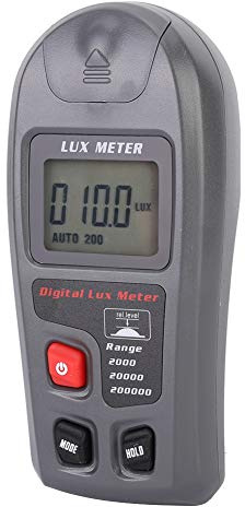 Luxómetro Digital Portátil, Medidor de Luz Electrónico con Rango 200,000 - Pantalla LCD Grande, Precisión ±4%, Función Bloqueo Pantalla para Uso Profesional y Técnico