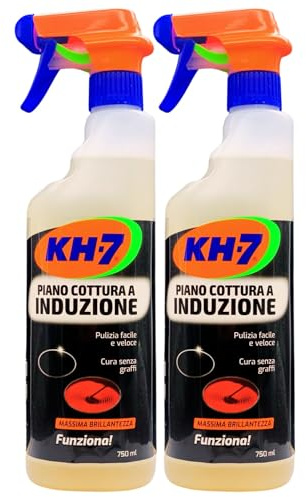 Detergente Spray Per La Pulizia Dei Piani Cottura a Induzione, Per Una Pulizia Facile e Veloce, Senza Graffi e Una Massima Brillantezza 750ml (2 Spray)