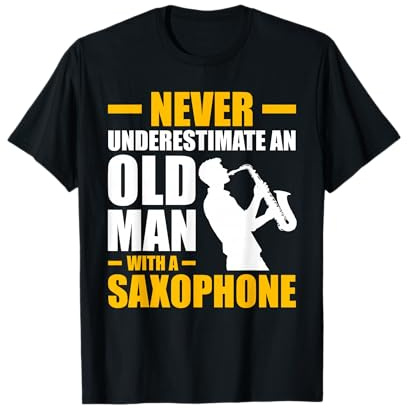 Old Man with a Saxophone Player T-Shirt