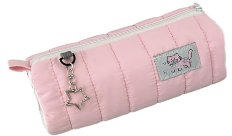Estuche De Bolígrafos De Dibujos Animados - Estuche De Lápices De Nylon De 19 Cm, De Almacenamiento Creativa En Forma De Rollo De Mantequilla, Estuche Cosméticos Ligero para Niñas Y Portalápices