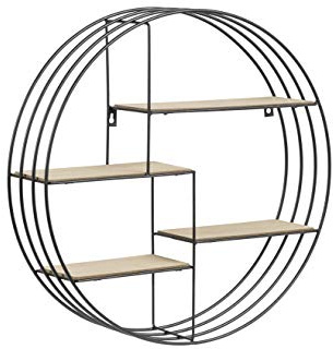 AC Design Furniture Scaffale Nadine, Legno, Nero, 10 x 45 x 45 cm