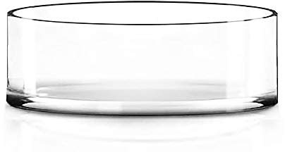 CYS EXCEL bred cylinder klar glasvas (H: 10 cm D: 30 cm) blomvas bordsuppsatser orkan flytande pelare ljushållare terrarium planterare