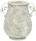 matches21 Pflanztopf Blumentopf Pflanzgefäß Übertopf Antike Optik mit Metall-Henkeln Terracotta Creme 1 STK 27,5x29,5 cm