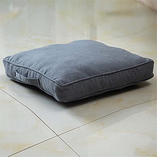ping bu 10cm Thick Chair Seat Pads 45x45/50x50cm,Soft Booster Cushion Seat Pad Cotton Filling Chair Seat Cushions for Home Floor Office (60 * 60cm,Dark gray)