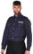 Boland - Polizei-Shirt, für Herren, Polizist, Langarm Hemd mit Stickereien, Officer, Kommissar, Uniform, Kostüm, Karneval, Mottoparty