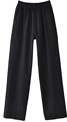 G-LIKE Chinesische Kung Fu Herren Hose – Traditionelle Kampfkunst Taichi Wushu Kungfu Lange Trainingshose Jogginghose Freizeithose Herrenhose Sporthose Loser Stil - Baumwolle (Schwarz, S)