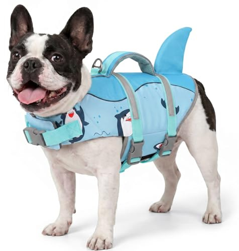 AOFITEE Gilet de Sauvetage pour Chien Ripstop pour la Natation, Gilet de sécurité pour Chien, Gilet de Sauvetage réfléchissant avec flottabilité supérieure et poignée de Sauvetage