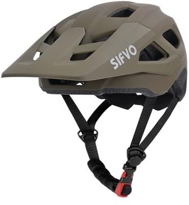SIFVO Bike Helmets for Men and Women, Mountain Bike Helmet with Extended Visor Helmets for Adults Adjustable Bicycle MTB Helmet 55-61cm
