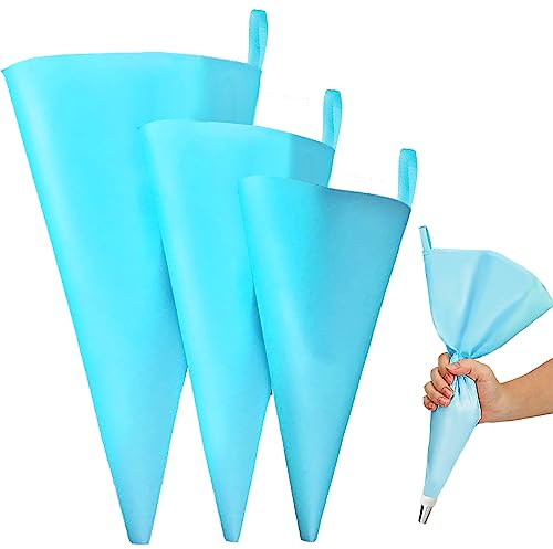 YOUYIKE 3 Größen Profi Spritzbeutel-Set, 45/40/35 cm Spritzbeutel Wiederverwendbare Spritzbeutel aus Silikon Spritztüten Kuchen Dekoration Taschen für Spritztüllen Backen und Dekorieren