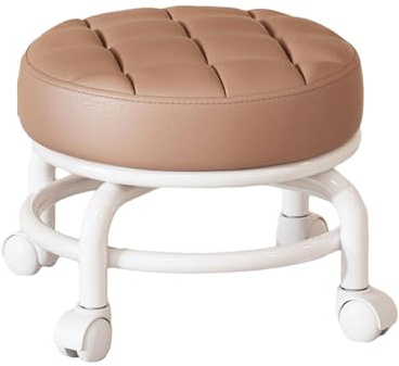 MagiDeal Tabouret de siège à roulettes bas rotatif à 360 ° tabouret de ménage paresseux rond enfants robuste léger tabouret bas à poulie robuste pour salons, Café