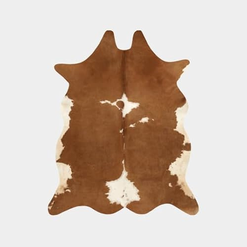 Tapis Effet Peau de Vache - Paquerette - Marron - 155 x 190 cm