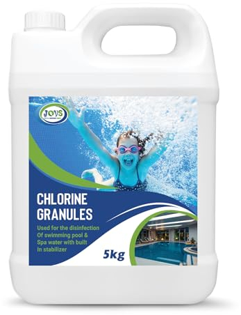 JOVS Chlorine Granules 5kg : Stabilized Chemicals for Hot Tubs, Pools, and Spa's - Swimming Cleverness for Rapid Disinfecting and Cleaning, Spa Water Treatment.
