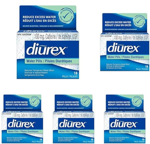 Diurex Water Pills 18 CT (Pack of 5)