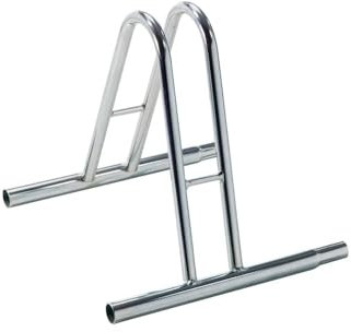 MVTEK Rastrelliera singola. Rastrelliera per biciclette bassa 38x38x26cm. Portabiciclette in acciaio zincato argento. Reggiciclo componibile e modulabile alta-bassa. Bike stand a pavimento.
