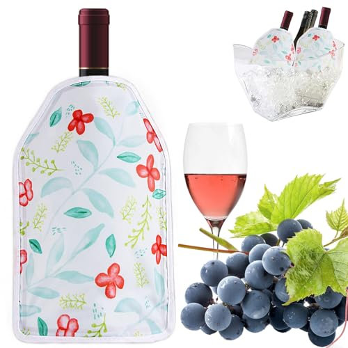 badaren Refrigeratore per Bottiglie Vino, Raffredda Bottiglie Vino, Refrigeratore Vino Impermeabile - Borsa Termica per Bottiglie per Feste, Picnic e Viaggi - Ideale per gli Amanti del Vino (Bianco-A)