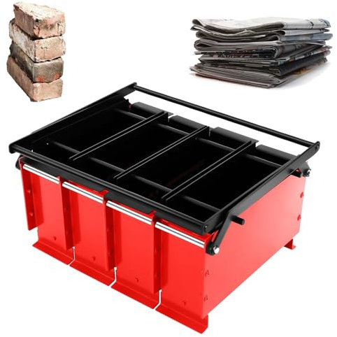 Briquetadora de Papel, máquina Manual para fabricar Ladrillos de Papel con 4 Compartimentos extraíbles, Prensa aglomerante de periódico de Alta Resistencia, Combustible ecológico de leña