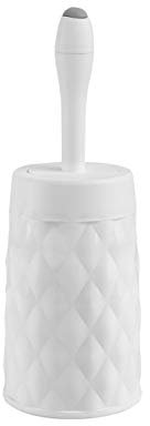 Addis 518029 Diamond Style Round Toilet Set Brush Set with Internal Detergent Injection Handle System, White