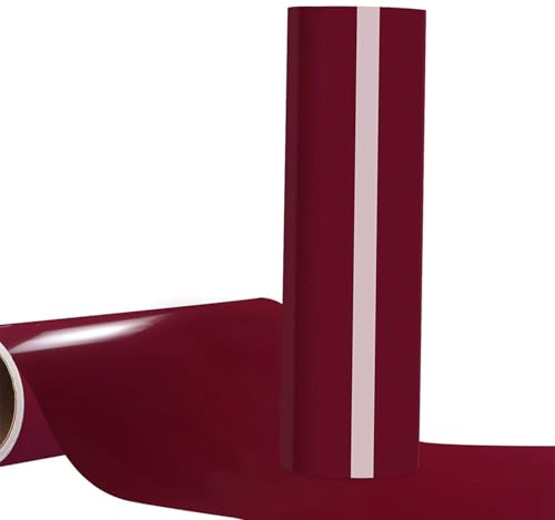 WRAPXPERT Maroon HTV Heat Transfer Vinyl Roll 12 x12ft for Tshirt,Burgundy Iron on Vinyl, Wine Red HTV for Heat Press