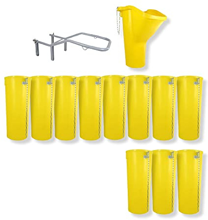 SIRL Profi Bauschuttrutsche Schuttrutsche Schuttrutschen Schuttrohr SET (12m (1x Rahmen, 1x Trichter, 11x Fallrohr))