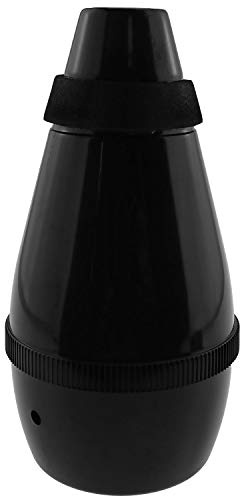 E-outstanding Silenciador de trompeta negra ligera ABS para práctica de trompeta silenciador para jazz