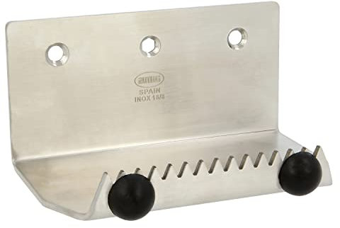 Amig - Pedal de Pie para Empuje de Puertas Pesadas Mod.2 - Abridor Sin Contacto de Acero Inoxidable para Abrir Fácilmente Sin Manos - Ideal para Casas, Portales o Tiendas - 121 x 81 x 3 mm - Plateado