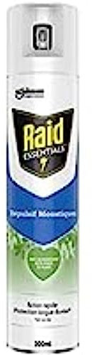 336699 Raid Essentials Spray Aerosol - Répulsif Moustiques pour Maison - Jusqu’à 4 Heures d'Efficacité - 1 Aérosol, 300ml