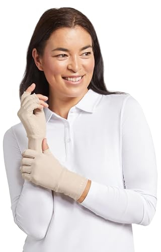 Solbari Unisex Fingerless Driving Gloves UPF 50+ Sun Protection, Lightweight & Breathable UV Shield for Hands, Commuting, Travel & Outdoor Activities - Beige - Medium