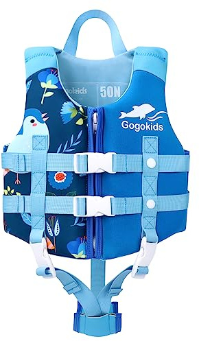 Gogokids Kinder Schwimmweste Float Jacket – Kleinkind Badeanzug Assist Bademode Schwimmtraining Auftrieb Badeweste Neopren SchwimmwesteN für 2–9 Jahre 15-35kg