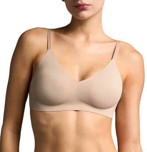 EBY Sostén de Alivio para Mujer, sin Costuras y sin Aros con Tirantes Ajustables, Desnudo/, X-Large