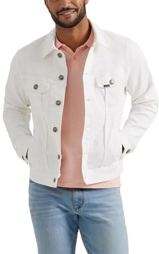 Lee Herren Extreme Motion Rider Jacke Jeansjacke, Weiss/opulenter Garten, L