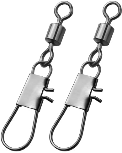 9KM DWLIFE Fishing Swivels Quick Change High Strength Sea Fishing Speed Clips Quick Snap Connector Tackle for Saltwater Freshwater(Size 12#)