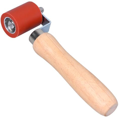 OWLMATE Rodillo de presión, rodillo de goma, herramienta para soldar techos de PVC, rodillo de costura de 40 mm, rodillo de costura para papel pintado rojo para bordes de lonas de PVC