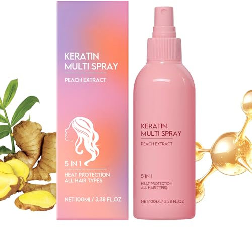 Spray lisciante per capelli, gel idratante per capelli, adorabile balsamo a lunga durata, spray profumato per styling e riparazione, uomo e donna, da viaggio, per doccia, 10,7 x 10,7 x 37,6 cm