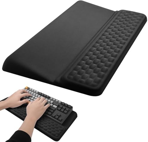 Keyboard Wrist Rest, 2-in-1 Ergonomic Wrist Rest Keyboard Support | Keyboard Stand with Riser & Soft Memory Foam Wrists Support for Typing Wrists Pain Relief for Office Home Gaming Setup