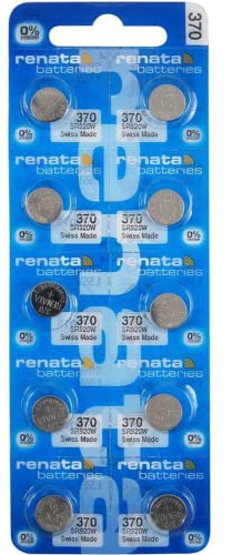 Renata 370 SR920W Batteries - 1.55V Silver Oxide 370 Watch Battery (10 Count)
