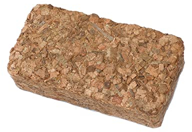 Novatool Kokosziegel grob | 5 Liter | 650g 20x5,5x10 | Terrarium-Erde Humusziegel Quelltabletten Kokos Steu und Substrat gepresste Bio Hobby Terraristik Aquaristik Bodengrund Reptilien Terrarien