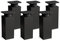 Sossai Möbel-Füße MFV1, 6er Set, schwarzmatt, 100 mm Höhe, Vierkantprofil 40 x 40 mm, höhenverstellbar, für Sideboards und Kommoden