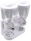 lyrlody Dispensador doble para cereales, contenedor para alimentos secos, dispensador para alimentos secos de mostrador, caja para alimentos de ABS, mantiene cereales, nueces, arroz, dulces, secos,
