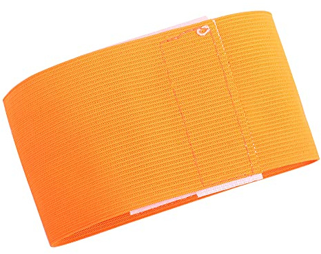 Fascia elastica da capitano di calcio, fasce elastiche per giocatori di squadra, per adulti e ragazzi, fascia elastica per capitano (arancione)
